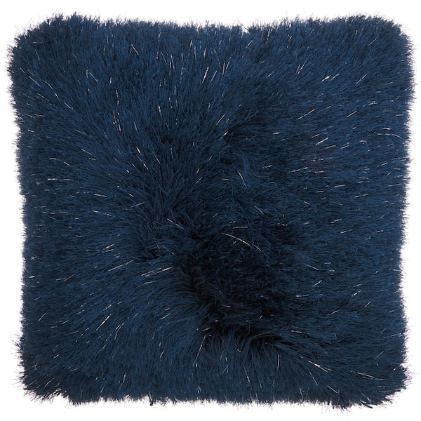 Shag Plush Yarn Shimmer Shag Throw Pillow