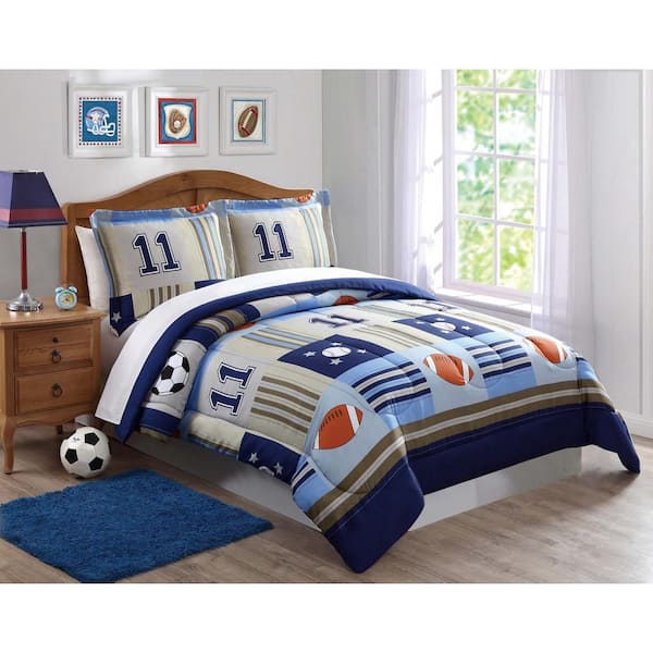 Denim and Khaki Sports Comforter Set