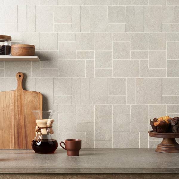 Ivy Hill Tile Dominion Charcoal Black 23.62 in. x 47.24 in. Matte Limestone Look Porcelain Floor and Wall Tile (15.49 Sq. ft./Case)