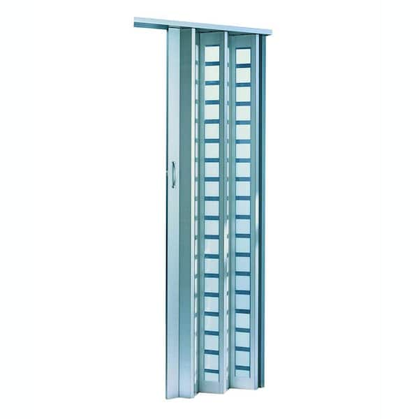 Century Aluminum Frosted Square Acrylic Accordion Door