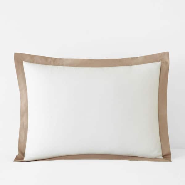 Company Cotton Solid Border Trim Cotton Percale Sham