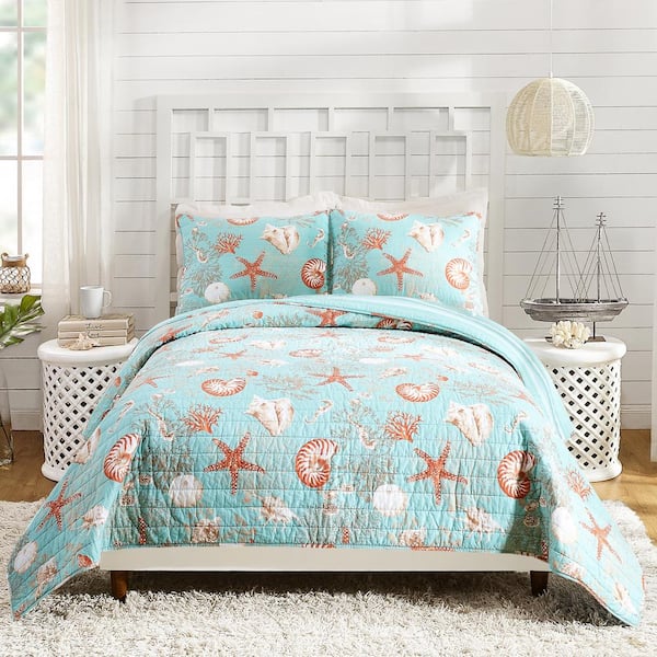 Starfish and Shells Cotton Quilt Set