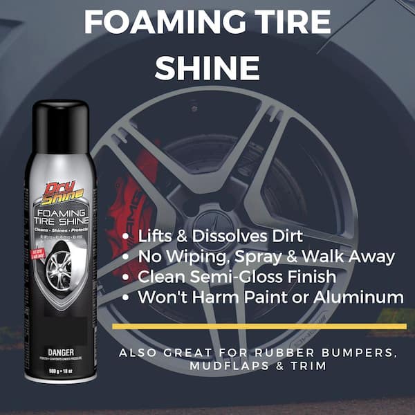 Dry Shine Foaming Tire Shine 18 oz. Car Detailing (2-Pack) DS-FTS2