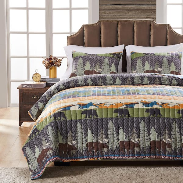 Black Bear Lodge Multicolo Quilt Set
