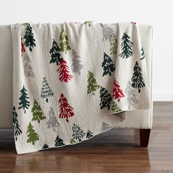 Company Cotton Holiday Knit Throw Blanket