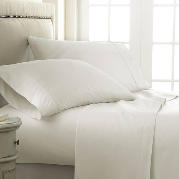 Checkered Embossed Geometric Microfiber Sheet Set