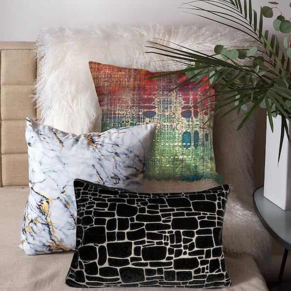 Precious Metals Graphic Polyester Throw Pillow