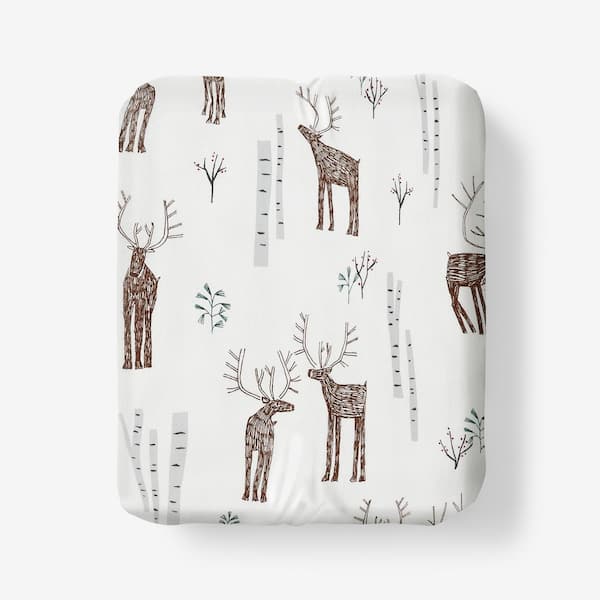 Legends Hotel Oh Deer Velvet Flannel Fitted Sheet