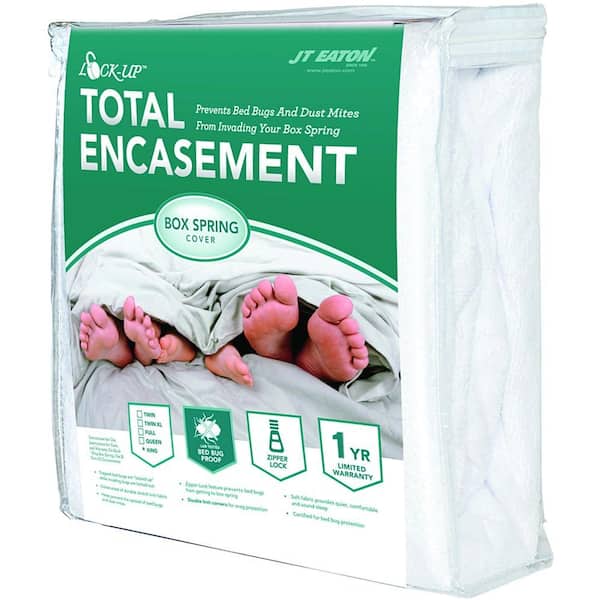 Lock-Up Total Box Spring Encasement for Bed Bug Protection