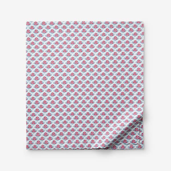 Company Cotton Mini Garden Block Cotton Percale Flat Sheet