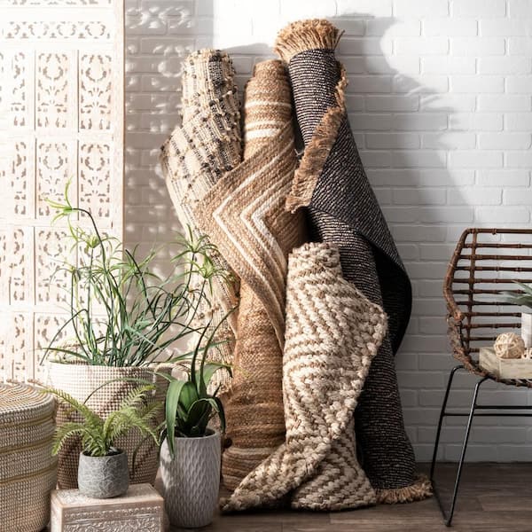 nuLOOM nuLOOM Jute and Natural Fiber Area Rug Collection - The
