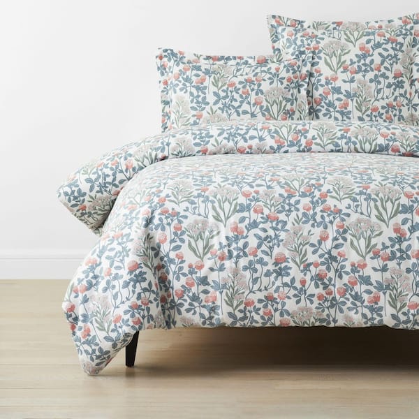 Company Cotton Botanical Grace Velvet Flannel Duvet Cover