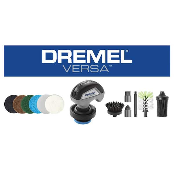 Dremel Versa 4-Volt Cordless Lithium-Ion Max Power Scrubber Cleaning Tool  Kit PC10-04 - The Home Depot