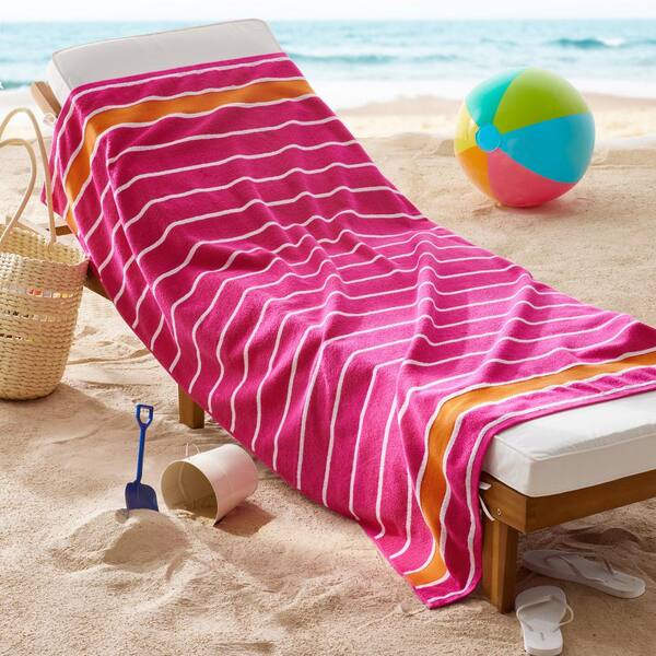 Rugby stripe beach online towel