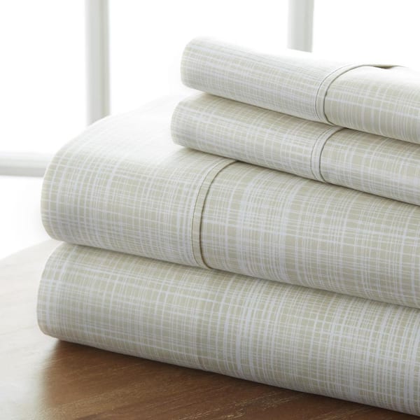 Thatch Pattern Stripes & Plaids Microfiber Sheet Set
