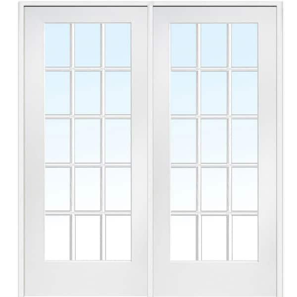 Classic Clear Glass 15 Lite Composite Double Interior