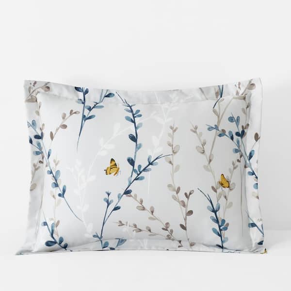 Legends Hotel Spring Buds Wrinkle-Free Gray Multi Sateen Sham
