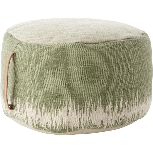 Lifestyles 20 in. x 20 in. x 12 in. Abstract Jute Round Pouf