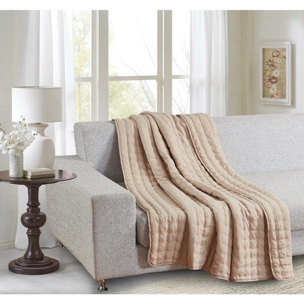 Cross Stitched Polyester Throw Blanket