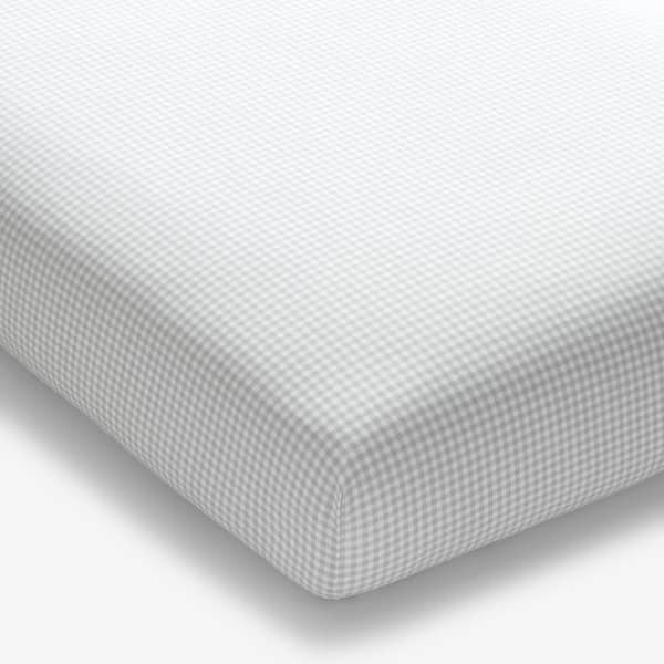 Company Kid's Ditsy Gingham Organic Cotton Percale Crib Sheet