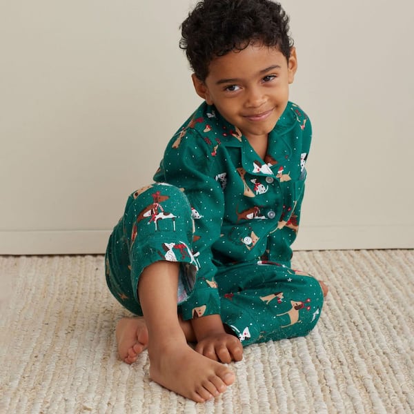 Company Cotton Family Flannel Sleep and Access Unisex Pajama Set