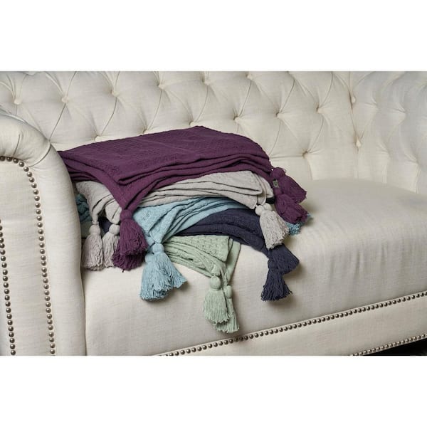 Checks Solid Color Cotton Throw Blanket