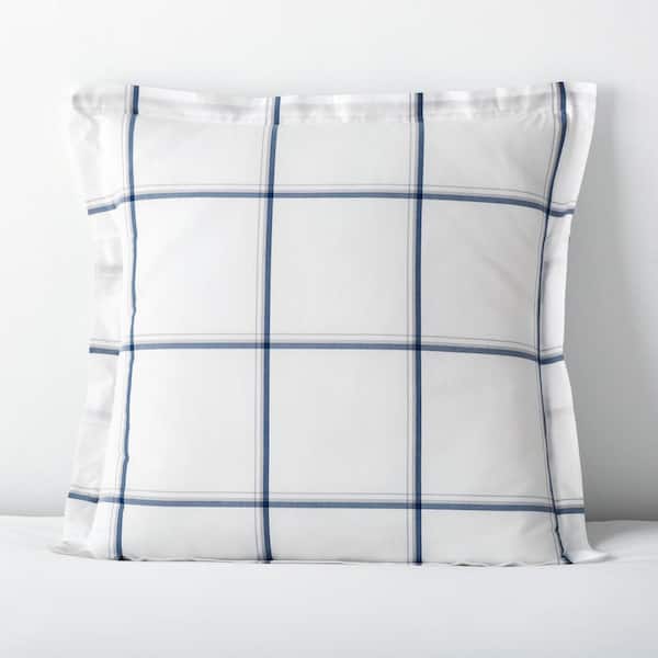 Window Pane Plaid Yarn-Dyed Cotton Percale Sham