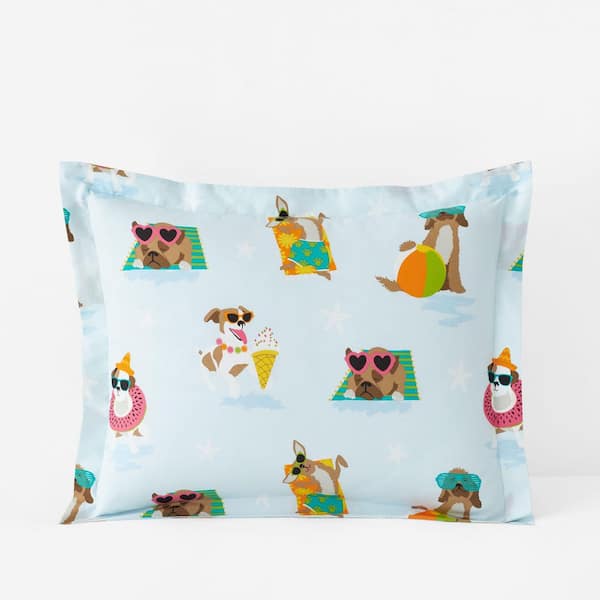 Company Cotton Cool Dogs Plaid Percale Sham