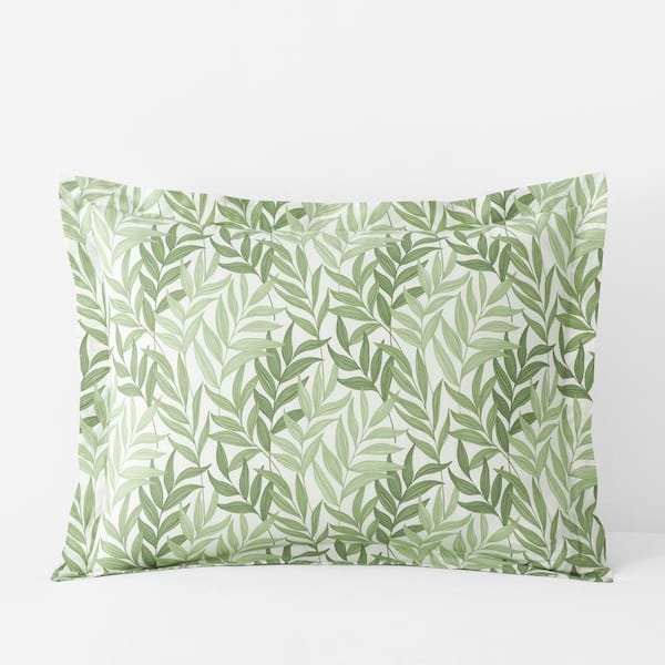 Company Cotton Tulum Leaf Floral Cotton Percale Sham