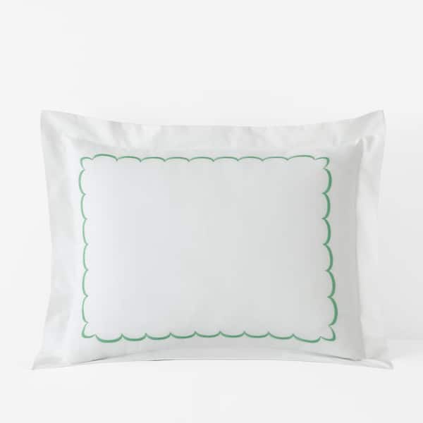 Legends Hotel Embroidered Scallop Geometric Cotton Percale Sham