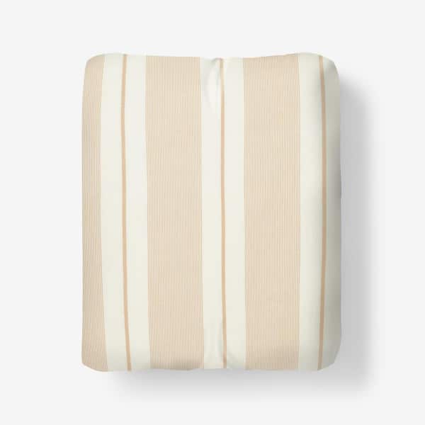 Wide Stripe T200 Yarn Dyed Cotton Percale Fitted Sheet
