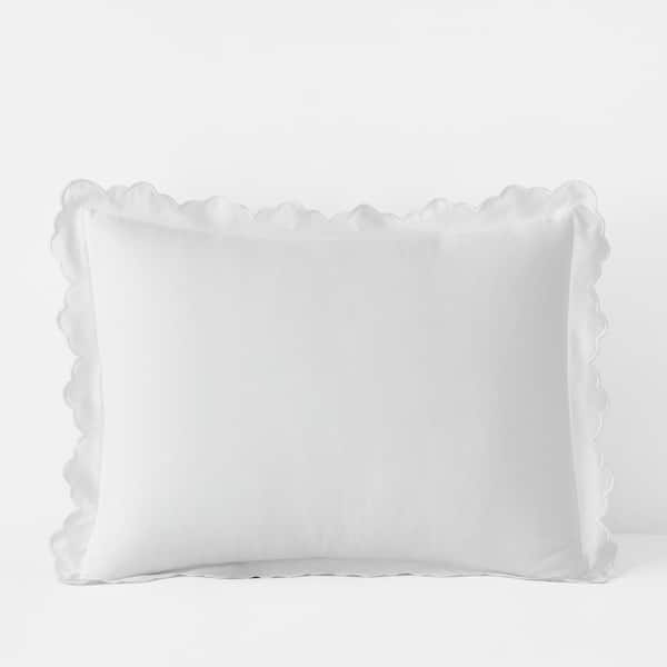 Company Cotton Embroidered Scallop Sateen Sham