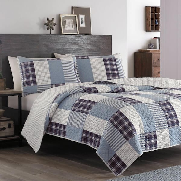 Camano Island Plaid Cotton Quilt Set