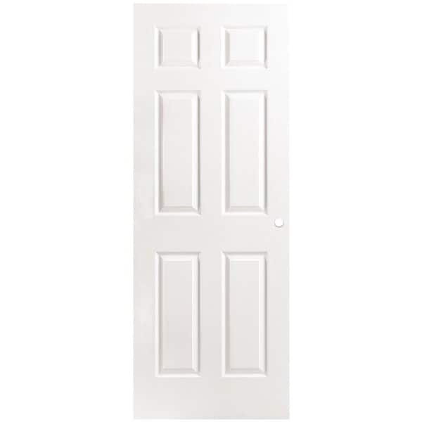 Textured 6-Panel Hollow Core Primed Composite Interior Door Slab with Bore