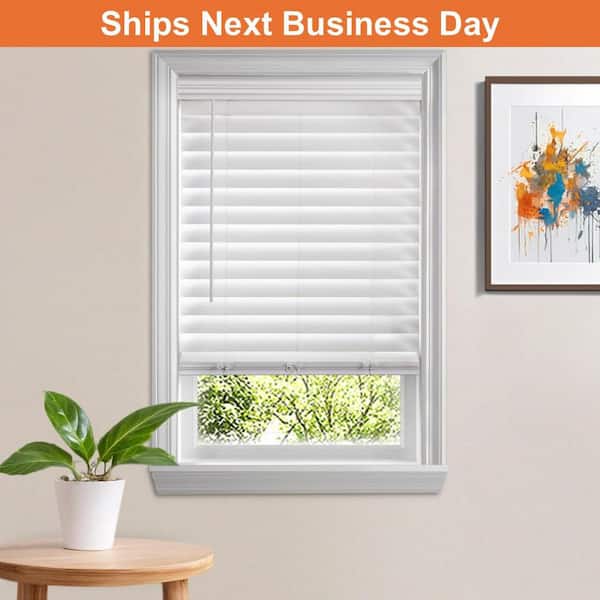 2-1/2 in. Cordless Premium Faux Wood Blinds