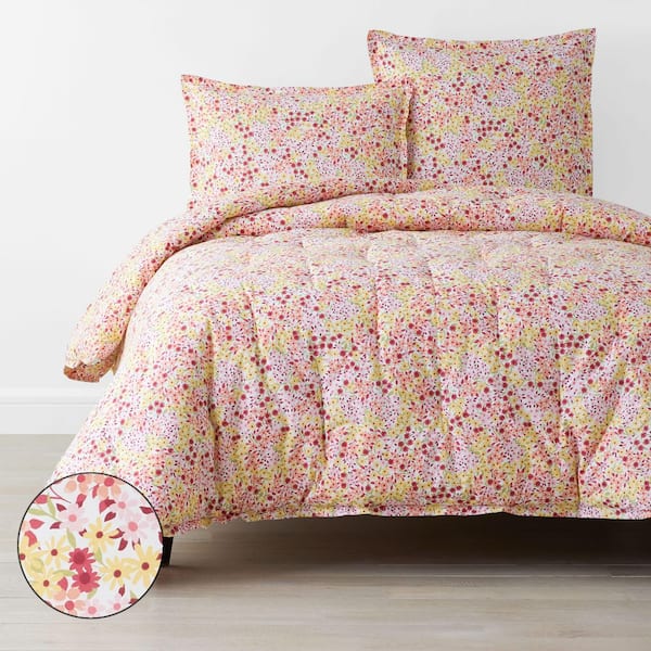 Company Cotton Sunshine & Blooms Floral Percale Comforter