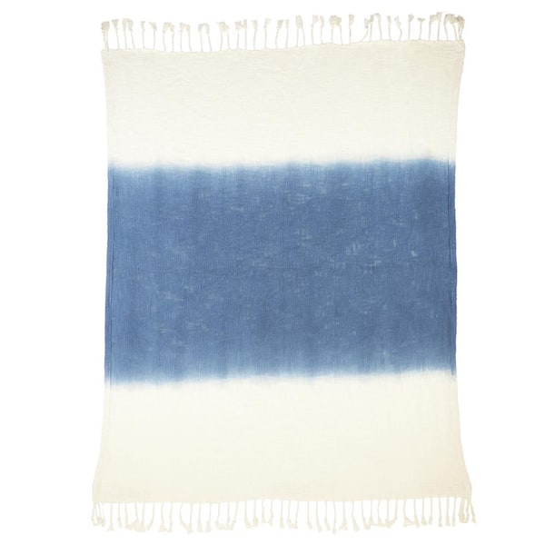 Shibori Ombre Slub 50 in. x 60 in. Throw Blanket