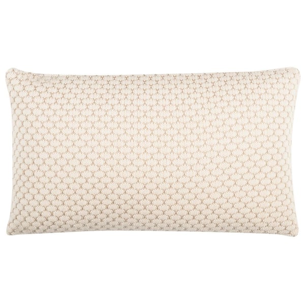 Sweet Knit Solid Polyester Throw Pillow