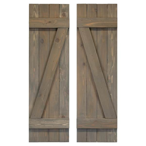 Board and Batten Z Shutters Pair