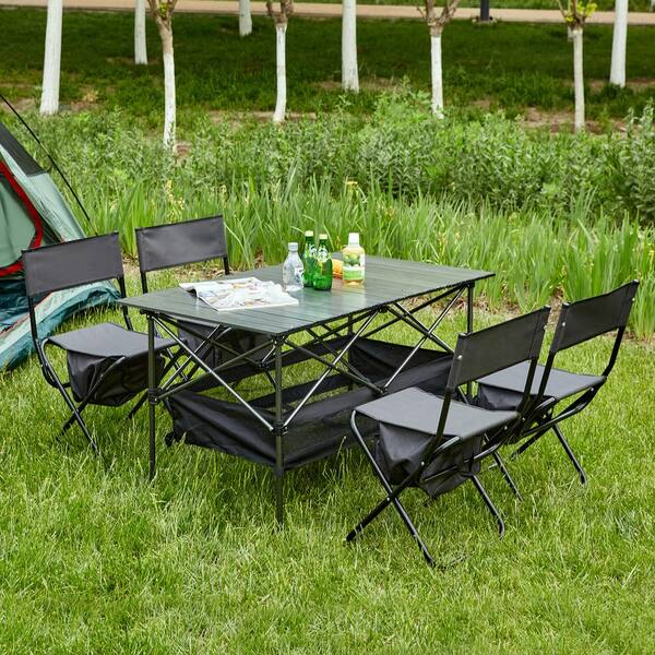 Tunearary Black Outdoor Folding Camp Picnic Fishing Director's