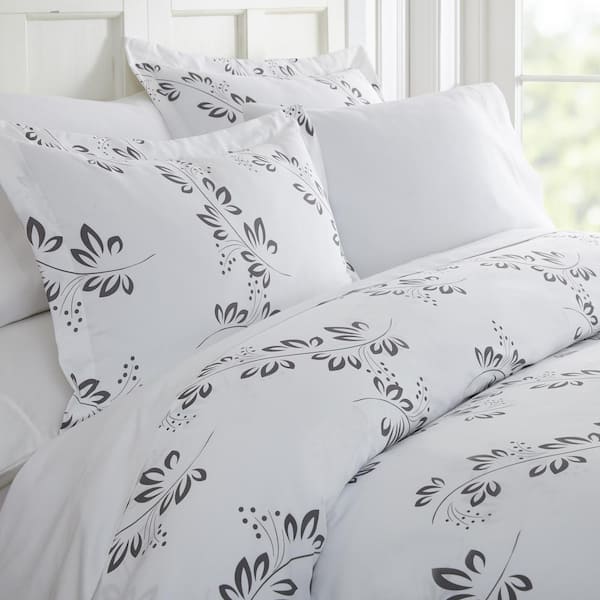 Simple Vine 3-Piece Microfiber Duvet Cover Set