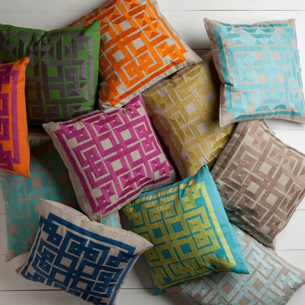Chieti Geometric Polyester Throw Pillow