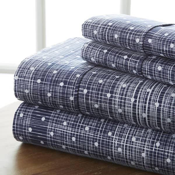 Polka Dot Pattern Geometric Microfiber Sheet Set