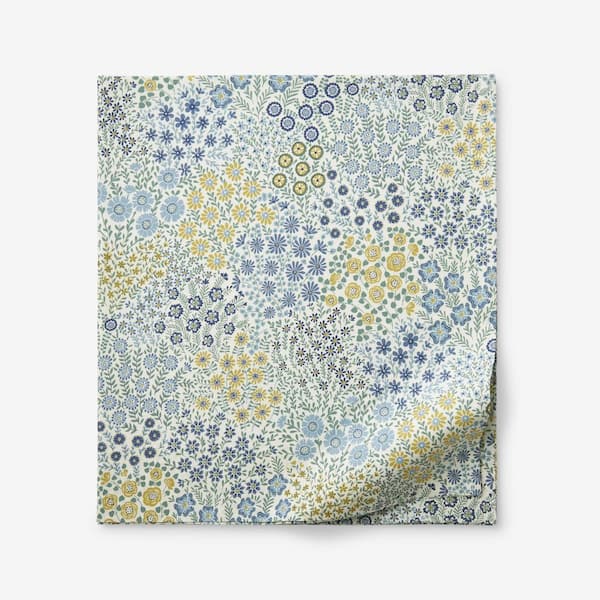 Company Cotton Adley Ditsy Floral Percale Flat Sheet