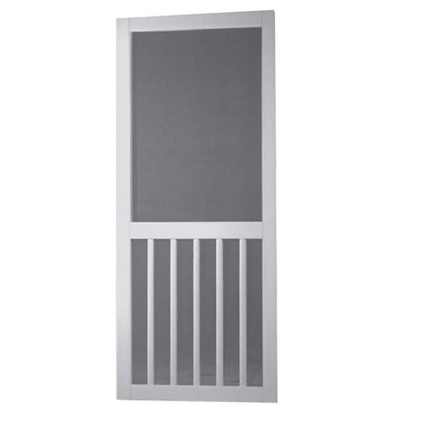 Vinyl White 5-Bar Screen Door