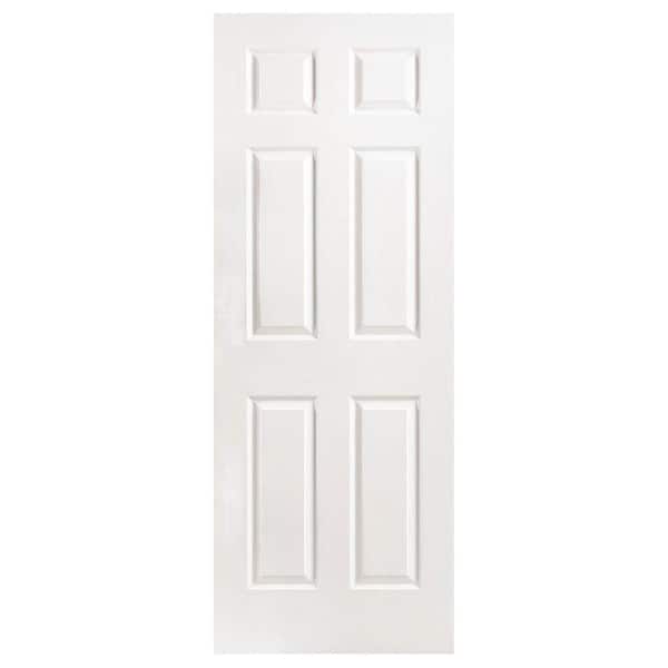 Textured 6-Panel Hollow Core Primed Composite Single Prehung Interior Door