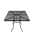 Black Square Steel Mesh Outdoor Dining Table with Umbrella Hole