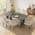 Gray Table+6 White Chairs color or pattern variation