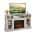 Fireplace TV Stand for TVs Up to 65 Inch with Side Cabinets and Remote Control-Gray color or pattern variation
