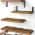 Walnut-toned Board & Black Brackets color or pattern variation